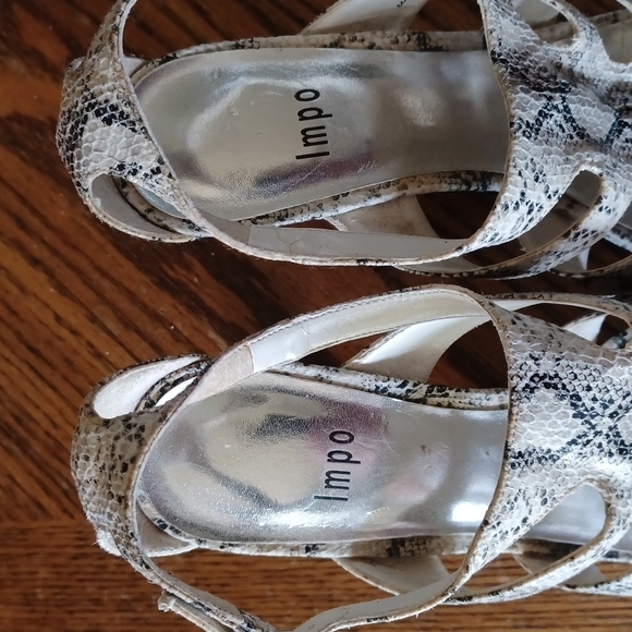 IMPO Faux Snake Skin Heeled Sandals - Picture 4 of 8